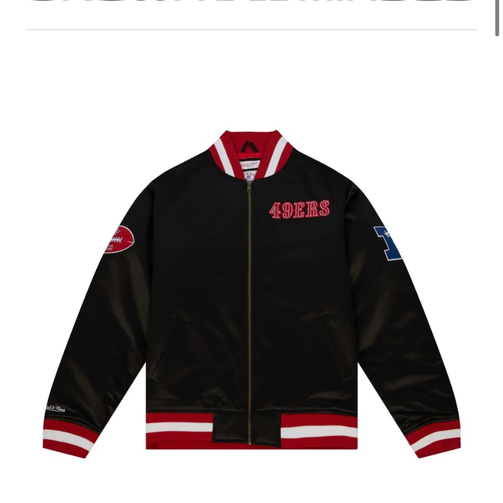 Mitchell & Ness San Francisco 49ers Black Faithful To The Bay Heavyweight Satin